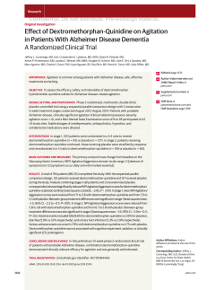 Effect of Dextromethorphan-Quinidine on Agitation in Patients With