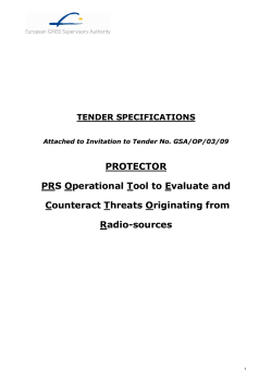 PROTECTOR PRS Operational Tool to Evaluate and Counteract