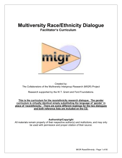 Multiversity Race/Ethnicity Dialogue