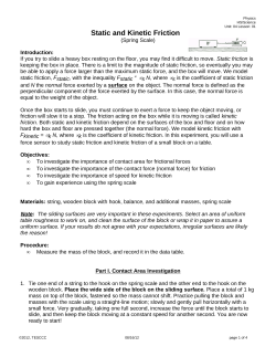 Static and Kinetic Friction Spring Scale