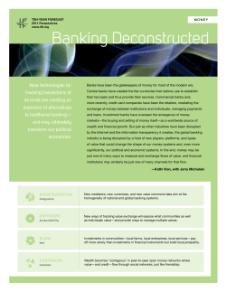 Banking Deconstructed - Institute for the Future