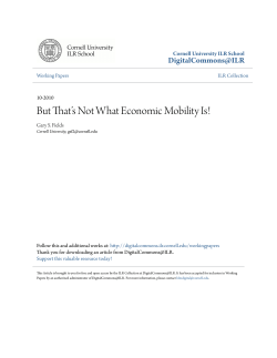 But That`s Not What Economic Mobility Is!