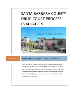 Santa Barbara County Drug Court Process Evaluation