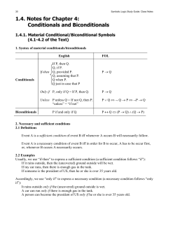 1.4. Notes for Chapter 4: Conditionals and Biconditionals