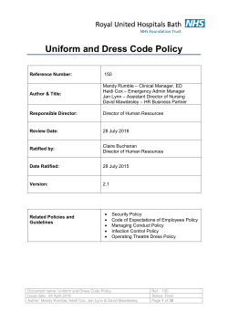 Uniform and Dress Code Policy