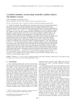 A northern boundary current along Australia`s southern shelves: The