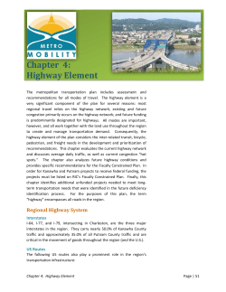 Chapter 4: Highway Element - Regional Intergovernmental Council