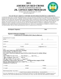 jr. lifeguard program - City of Jacksonville Beach