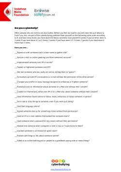Cyberbully Quiz - ibrowse safely