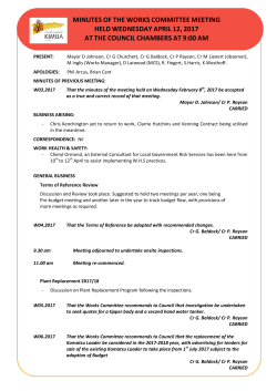 minutes of the works committee meeting held wednesday april 12