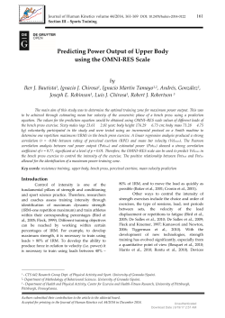 Predicting Power Output of Upper Body using the OMNI