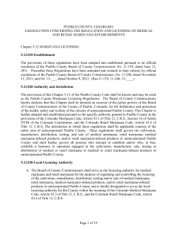 Page 1 of 19 PUEBLO COUNTY, COLORADO A RESOLUTION