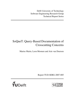SoQueT: Query-Based Documentation of Crosscutting