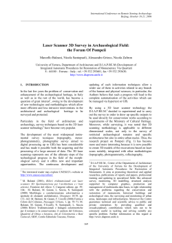 Laser Scanner 3D Survey in Archaeological Field