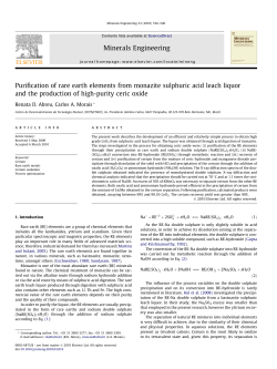 Purification of rare earth elements from monazite sulphuric acid