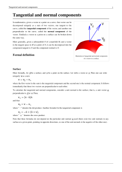 Tangential and normal components