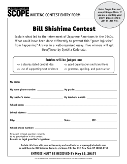 Bill Shishima Contest