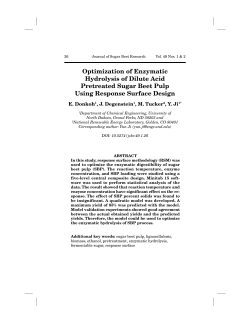 Sugar Beet Journal - University of North Dakota