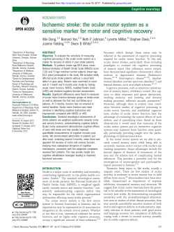 Ischaemic stroke: the ocular motor system as a sensitive
