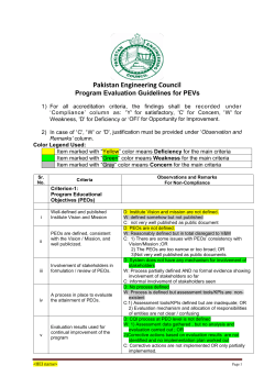Program Evaluation Guidelines for PEVs