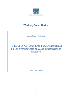 Working Paper Series - CSIL Centre for Industrial Studies