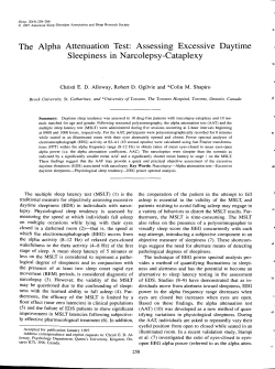 The Alpha Attenuation Test: Assessing Excessive Daytime