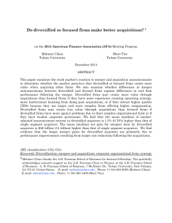 Do diversified or focused firms make better acquisitions?