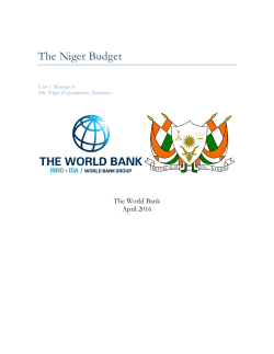 The Niger Budget - Open Learning Campus