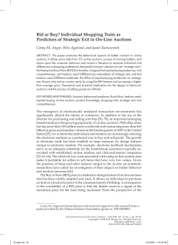 Bid or Buy? Individual Shopping Traits as Predictors of Strategic Exit
