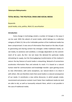 total recall: the political crisis and social media