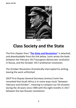 09b CLASS SOCIETY and The State