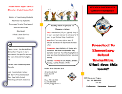 Preschool to Elementary School Transition. What does this mean?