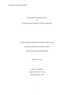 Writing the Great American Novel Or Teaching Writing Concepts at