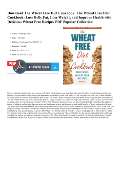 The Wheat Free Diet Cookbook: The