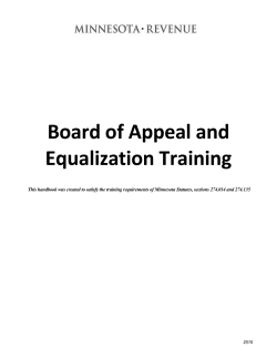 Board of Appeal and Equalization Training
