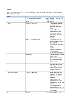 History - SL year 1 - Deledda International School