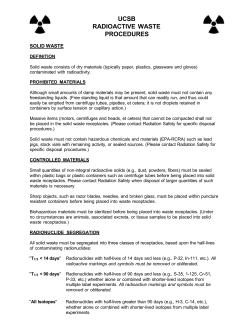 Radioactive Waste Disposal Procedures