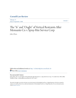 of Vertical Restraints After Monsanto Co. v. Spray