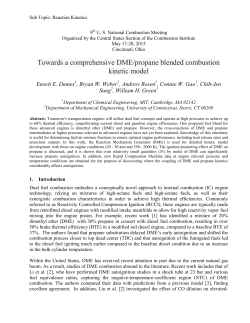 Towards a Comprehensive DME/Propane Blended Combustion