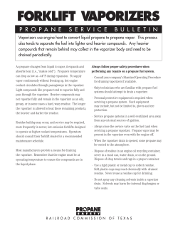 forklift vaporizers - Railroad Commission