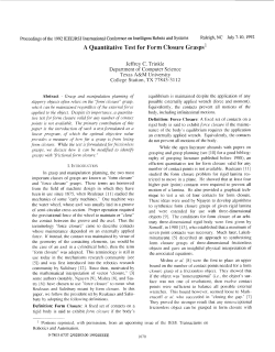 A Quantitative Test For Form Closure Grasps