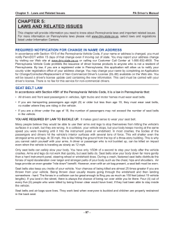 PennDOT - Laws and Related Issues