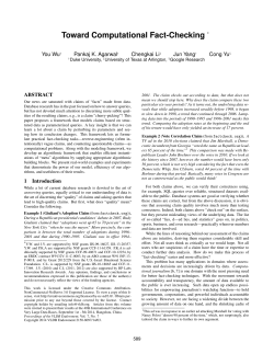 Toward Computational Fact-Checking