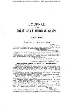 Journal of the Royal Army Medical Corps