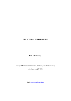 The office as workplace fief