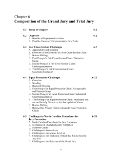 Chapter 6 Composition of the Grand Jury and Trial Jury