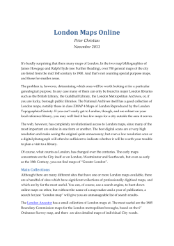 London Maps Online - Genealogy Books by Peter Christian