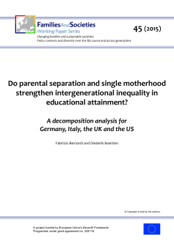 Do parental separation and single motherhood strengthen