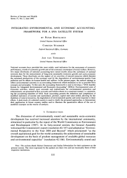 INTEGRATED ENVIRONMENTAL AND ECONOMIC ACCOUNTING