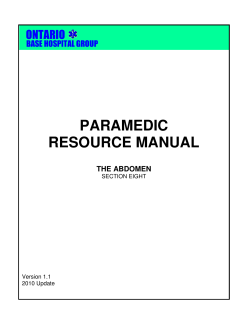 PARAMEDIC RESOURCE MANUAL